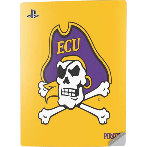East Carolina University ECU Pirates Logo Yellow PS5 Digital Edition Console Skin